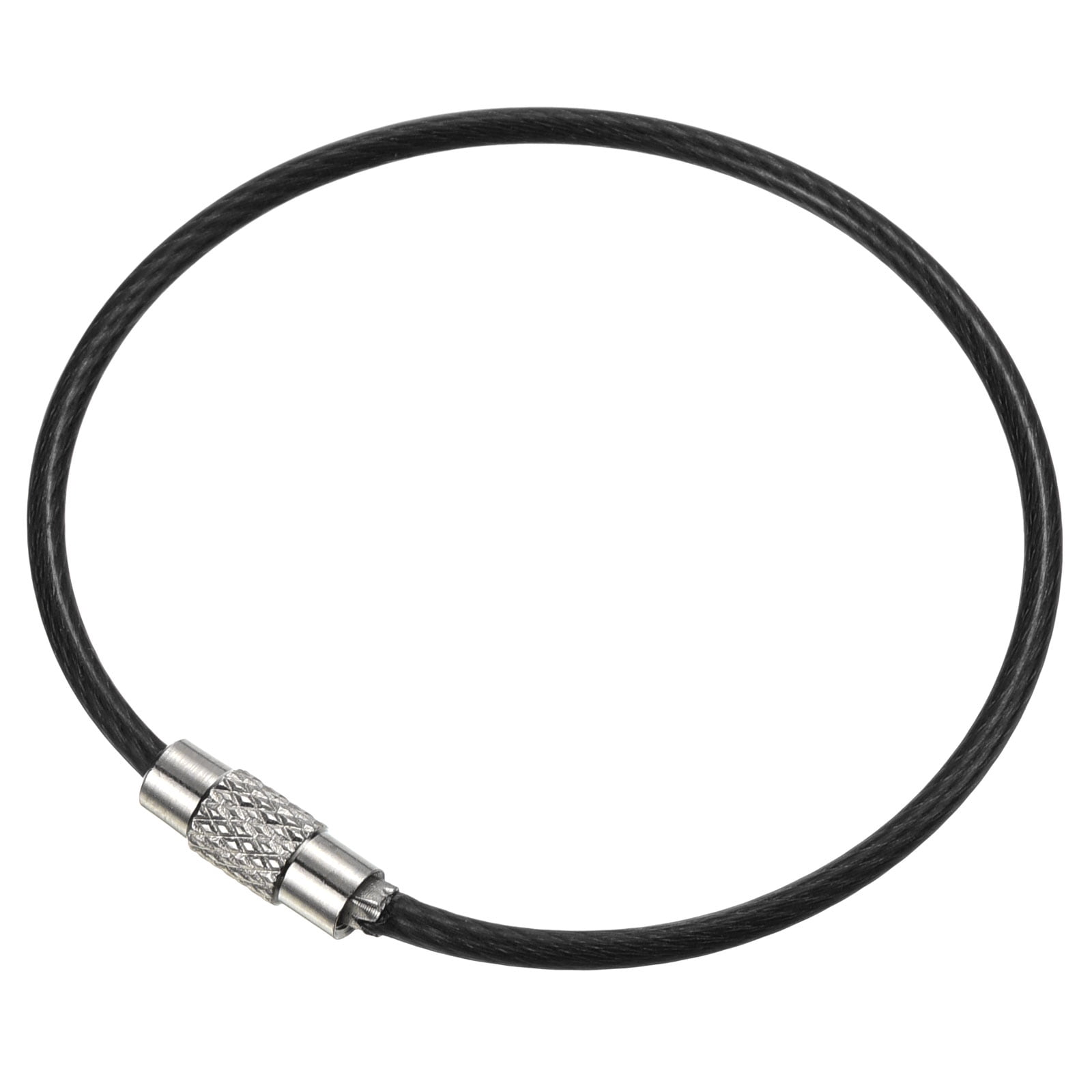 Uxcell 6" Wire Keychain Cable 5 Pack Stainless Steel Key Ring Loop ...