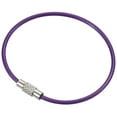 thumbnail image 1 of 6 Inch Wire Keychain Cable Stainless Steel Key Ring Loop, Purple, 15 Pack, 1 of 6