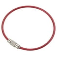 thumbnail image 1 of 6 Inch Wire Keychain Cable Stainless Steel Key Ring Loop, Rose Red, 10 Pack, 1 of 6
