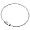 thumbnail image 1 of Uxcell 6" Wire Keychain Cable 5 Pack Stainless Steel Key Ring Loop Silver, 1 of 6