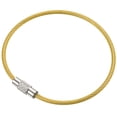 thumbnail image 1 of Uxcell 6" Wire Keychain Cable 5 Pack Stainless Steel Key Ring Loop Yellow, 1 of 6
