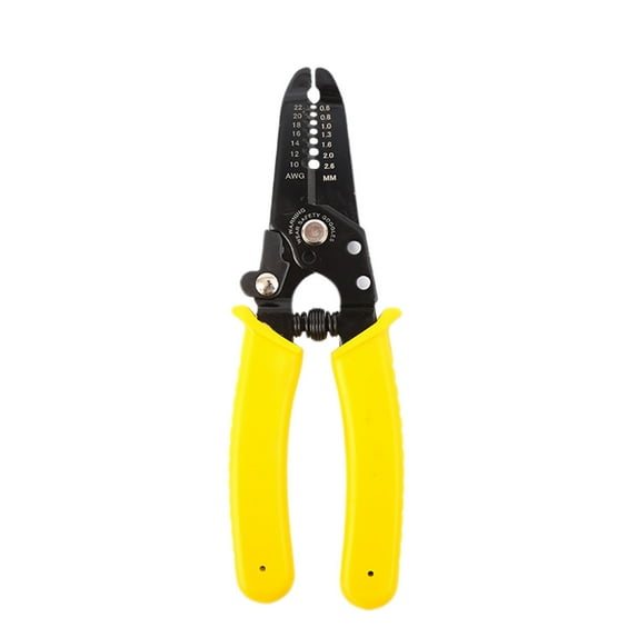 6 Inch Wire Stripper Tool, Multi-Function Alloy Stripper Cutter for Electricians, Professional PVC Handle Wire Stripping Tool, 1-Pack