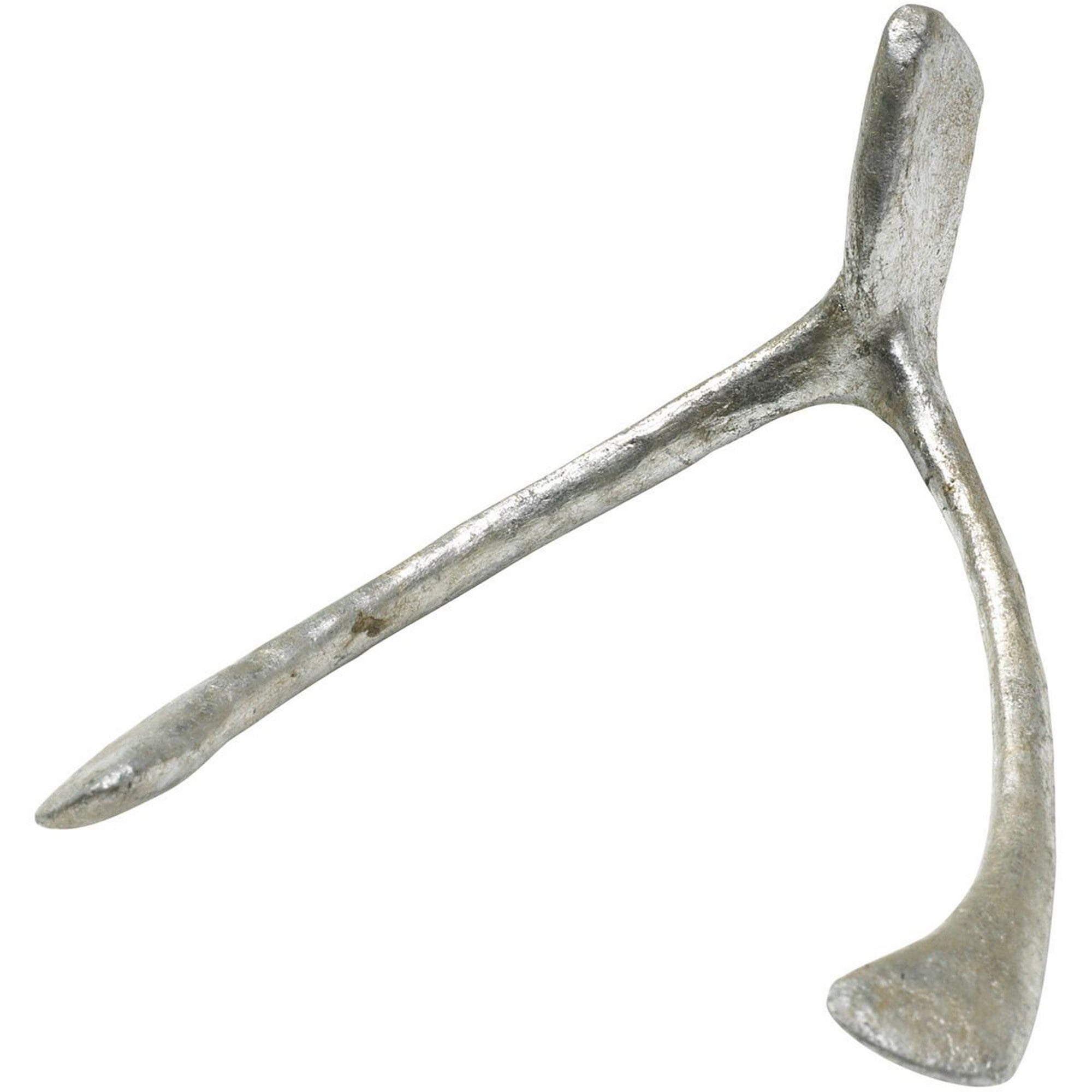 Silver Metal Wishbone Decorative Sculpture
