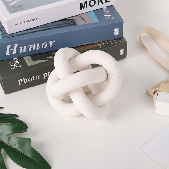 6 Inch Wood Chain Link Decor Wood Knot Decor for Living Bedroom Boho Decoration