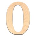 thumbnail image 1 of 6 Inch Wooden Number 0 Ready for Painting or Decorating, 1 of 4
