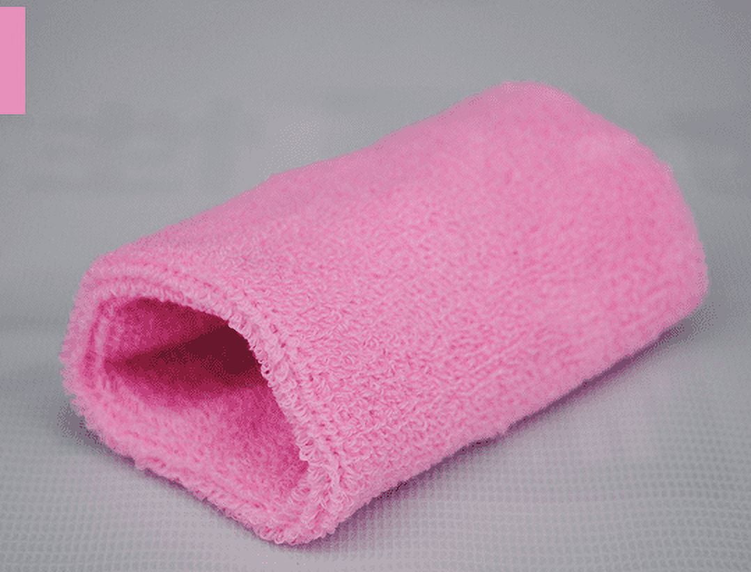 6 Inch Wrist Sweatbands Thick Cotton Wristbands for Men and Women Sweat Bands for Sports Tennis