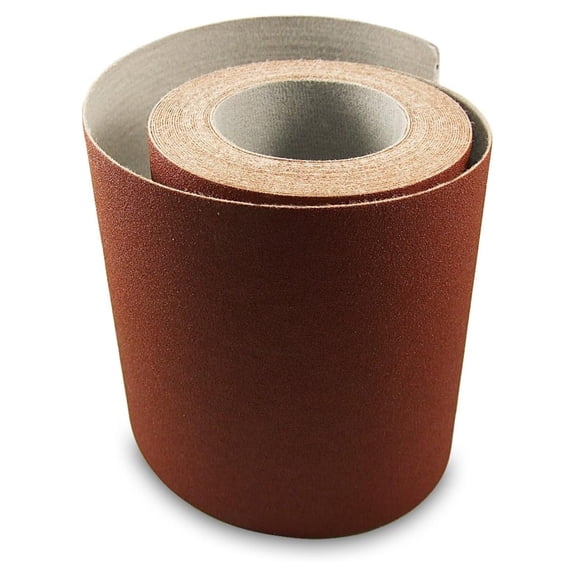 6 Inch X 75 Foot 120 Grit Premium Loop (Felt) Backed Ready-to-Cut Cloth Sanding Roll for Hook and Loop Drum Sanders