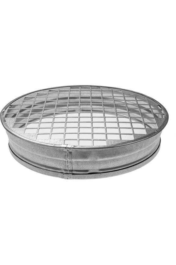 6 Inch Metal Duct End Cap with Wire Mesh, Galvanized Vent Pipe Cover