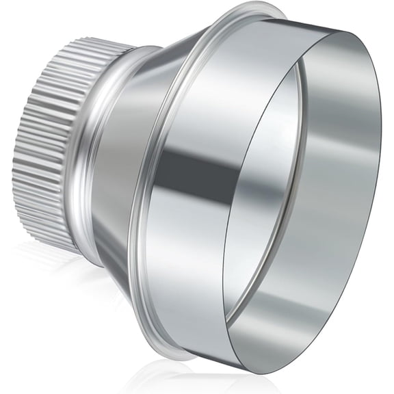 6 Inch to 4 Inch Duct Reducer Increaser Galvanized Steel Air Duct Adapter Round Crimped Pipe Connector Fitting Coupling