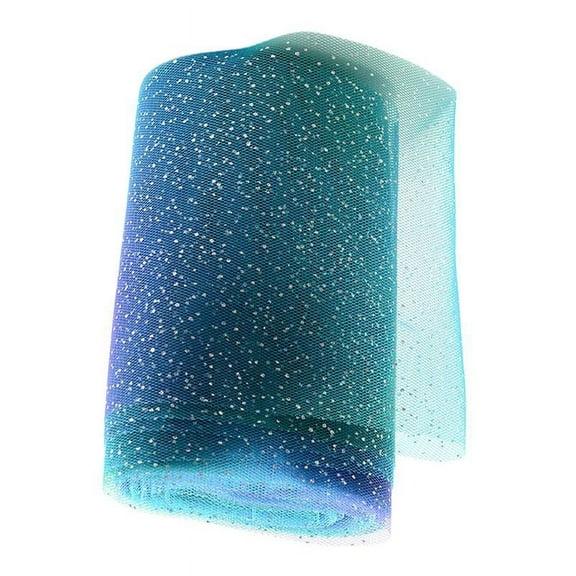 6 Inch x 11 Yard Rainbow Glitter Tulle Rolls, Sparkling Tulle Ribbon Tulle Fabric Spool for Table Runner Chair Sash Bow Pet Tutu
