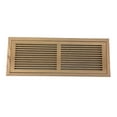 thumbnail image 1 of 6 Inch x 18 Inch Red Oak Hardwood Vent Floor Register Flush Mount, Slotted Style, Unfinished, 1 of 1