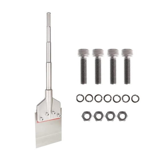 6 Inch x 25 Inch Floor Scraper, Wide Tile Removal Bit with Long Handle and Heavy Duty Blade Replacement for All SDS-Max Hammer Drills