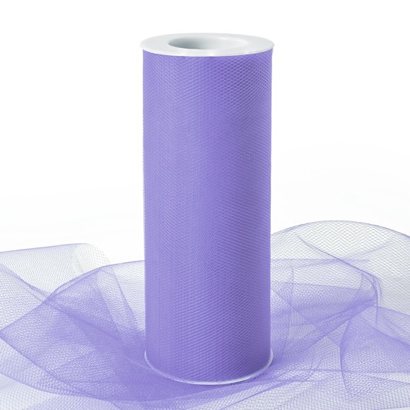 LoomJoyz 6 Inch x 25 Yards Sparkling Light Purple Tulle Fabric Roll with Sequins - Premium Netting for Tutu Skirts, Gift Wrapping, Wedding & Party Decorations