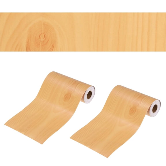 6 Inch x 66ft Wood Grain Repair Tape, Self Adhesive Realistic Textured Repair Tape Patch for Floor Door Table Cabinets Desk, Yellow Cherry Wood