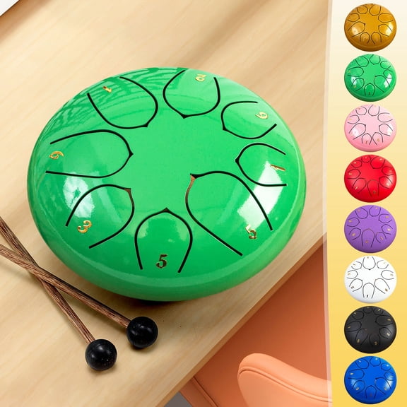 6 Inches 8 Notes Rain Drum for Outside,Steel Tongue Drum Rain Chime,Mini Rain Drum for Garden Instrument,Music Gifts