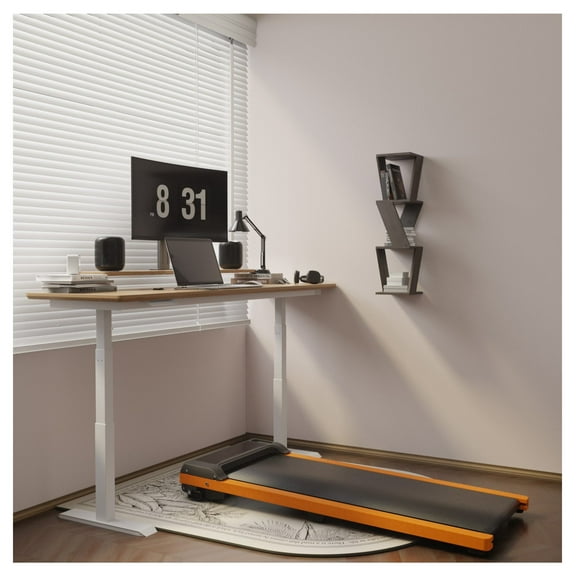 6% Incline Walking Pad Treadmill - Portable Compact Treadmills Under Desk Treadmill, Incline Treadmills for Home Office, Upright Stand, 1HP Portable Treadmill with 220 lbs CapacityLED Display