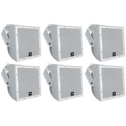 6 JBL AWC82 8 White Indoor/Outdoor 70V Surface Mount Commercial Speakers