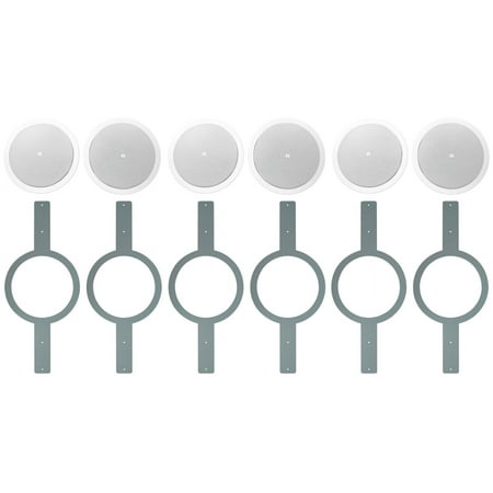 6 JBL CONTROL 26CT 6.5" 70v Commercial Ceiling Speakers+Pre Construction Bracket