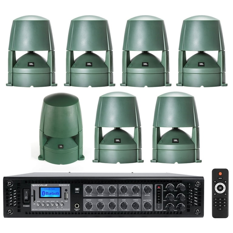 6) JBL CONTROL 85M Commercial 70v Outdoor Landscape Speakers