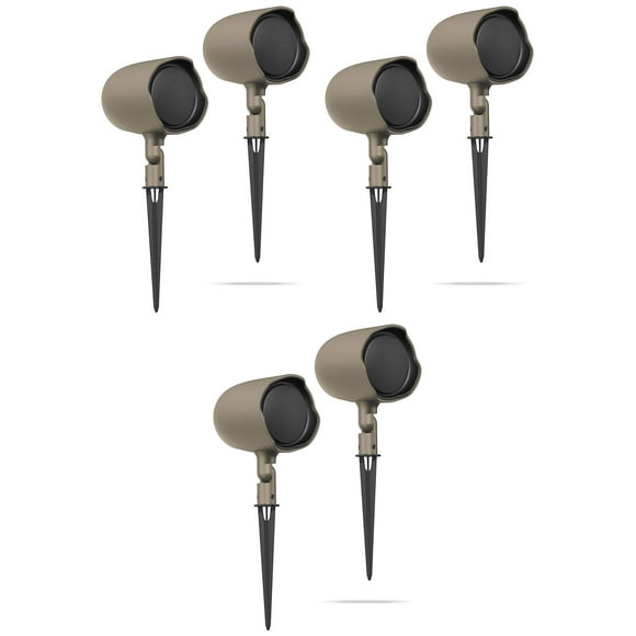 (6) JBL GSF3-TN 3" Landscape Ground Stake or Wall Mount 70v Commercial Speaker