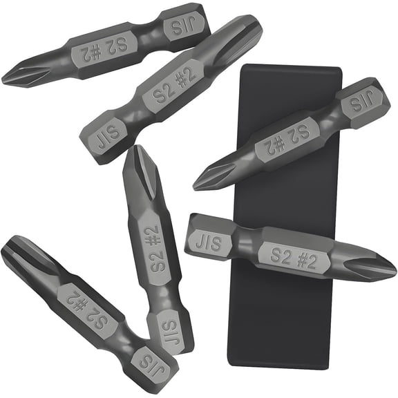6- JIS Bit Set for , & Related Equipment Repair - (#1, #2, #3 x2), 35mm Long, 1/4" Hex Shank