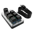 thumbnail image 1 of 6-Key Mini Macro Pad with Rotary Knob, RGB Programmable Mechanical Keyboard, Hot Swap USB Wired Keypad for Gaming Productivity Desktop, 1 of 7
