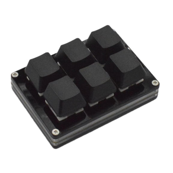 6 Keys Custom Programmable Mini Mechanical Keyboard Kit, Type C, Supports Windows Linux Android Raspberry Pi, Multi Function