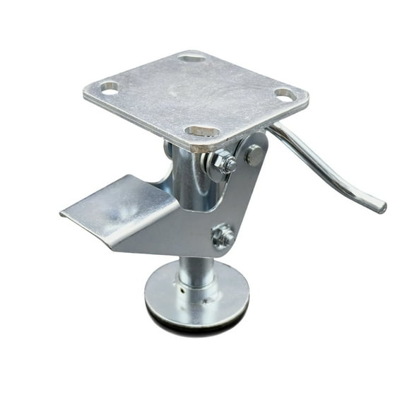 6" Kickbar Floor Truck Lock w/Top Plate - Service Caster Brand