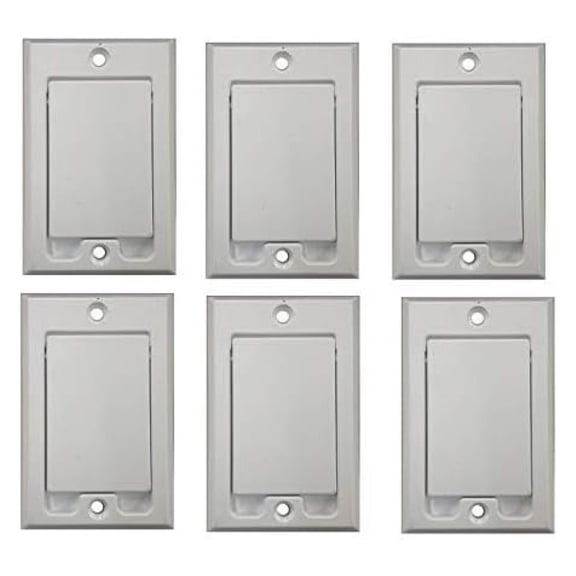 (6) KioJJp Square Door Inlet Wall Plate White for Nutone Beam VacuFlow