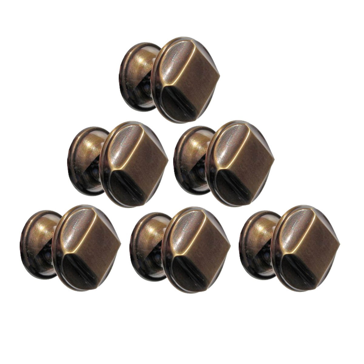 6 Kitchen Cabinet Knob Antique Brass 1" Dia |Renovators Supply