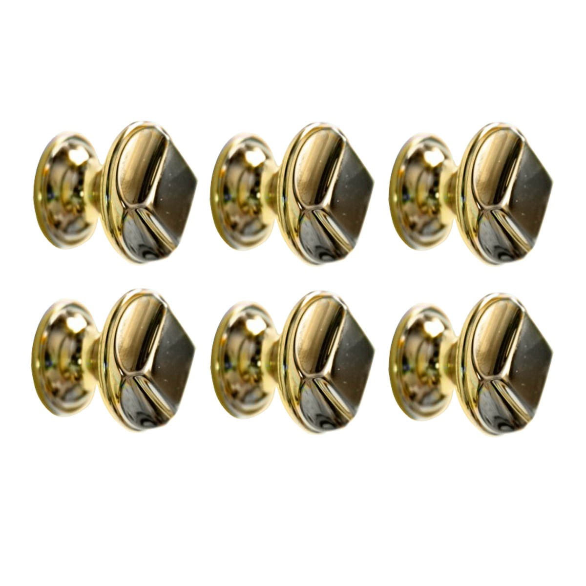 6 Kitchen Cabinet Knob Bright Cast Brass 1" Dia X 7/8" Proj |Renovator's Supply