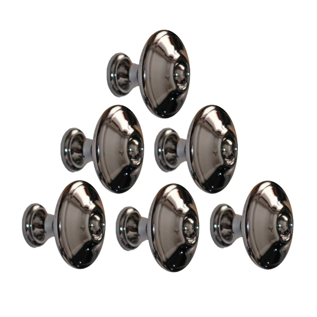 6 Kitchen Cabinet Knob Nickel Black Brass 1 1/4" Dia | Renovators Supply