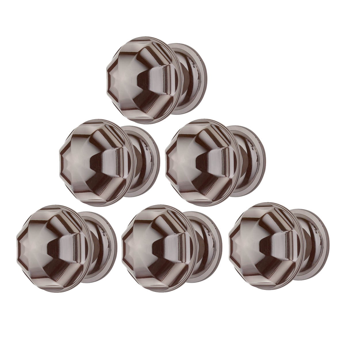 6 Kitchen Cabinet Knob Nickel Black Brass 1'' Diameter | Renovators Supply