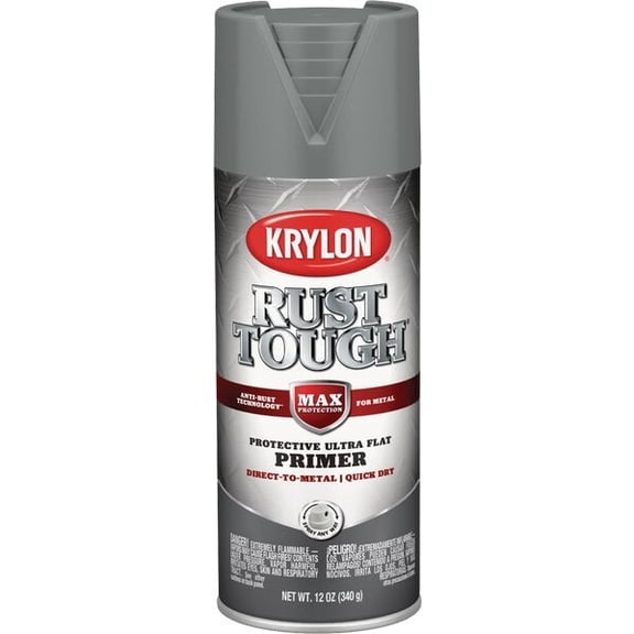 6-Krylon Rust Tough Gray 12 Oz. All-Purpose Spray Paint Primer Model: K09205008