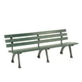 thumbnail image 1 of 6'L Park Bench With Backrest, Recylced Plastic, Green, 1 of 7
