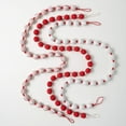 thumbnail image 1 of 6'L Sullivans Candy Cane Fabric Ball Garland - Set of 3, Red Christmas Garland, 1 of 4