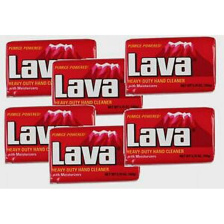 6 ~ Lava Bar Green Soap 5.75 oz Heavy Duty with Pumice Hand Cleaner Grease Dirt