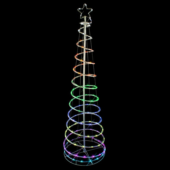 Northlight 6' LED Color Changing Multiple Function Outdoor Spiral Christmas Tree