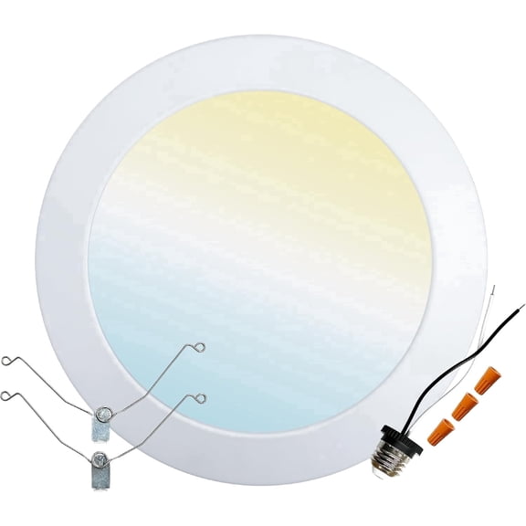 6” LED Disk Light Flush Mount Ceiling Light 15W Dimmable 5CCT 1500LM Slim Panel
