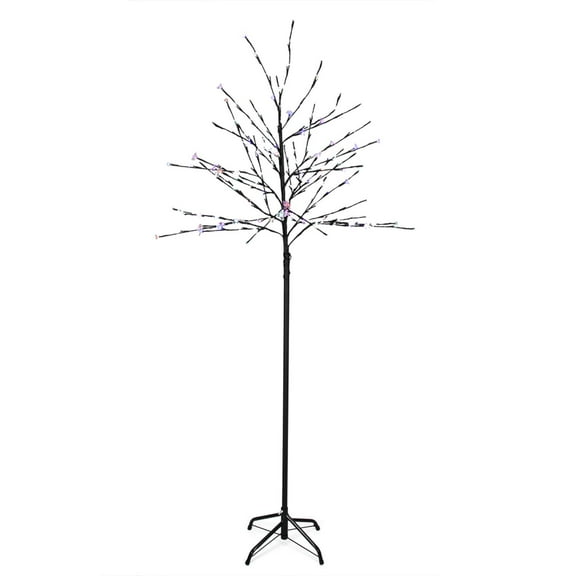 6' LED Lighted Cherry Blossom Flower Tree - Multi Color-Changing Lights