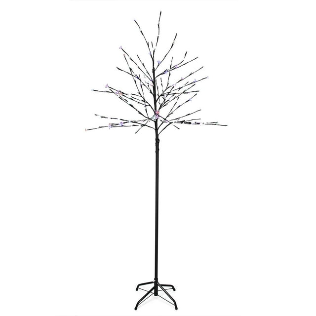 6' LED Lighted Cherry Blossom Flower Tree - Multi Color-Changing Lights