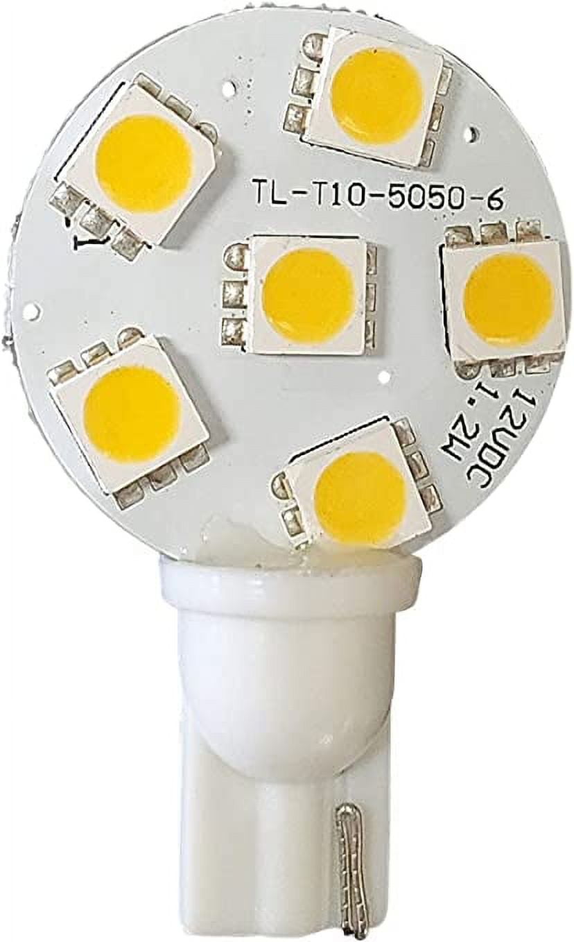 6LED RV Bulb Replacement (Plastic Wedge Base Style)