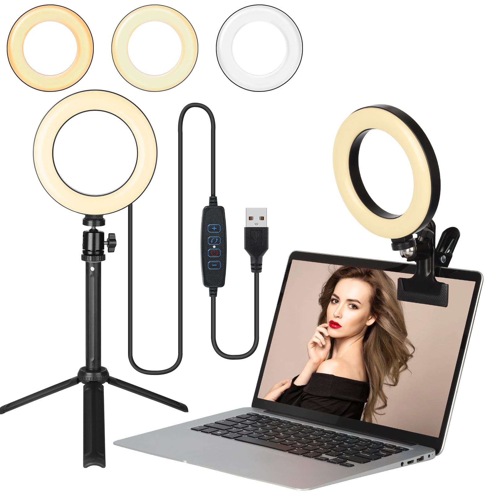 Store2508 USB Ring Light with Clip for Laptop, Computer, Monitor Lights  Photography Lights : Amazon.in: Computers & Accessories