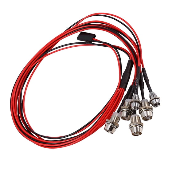 6 LEDs 3-7V Light Set Headlight Taillight For 1/10 RC Model Car Truck 5mm/3mm Diameter LED
