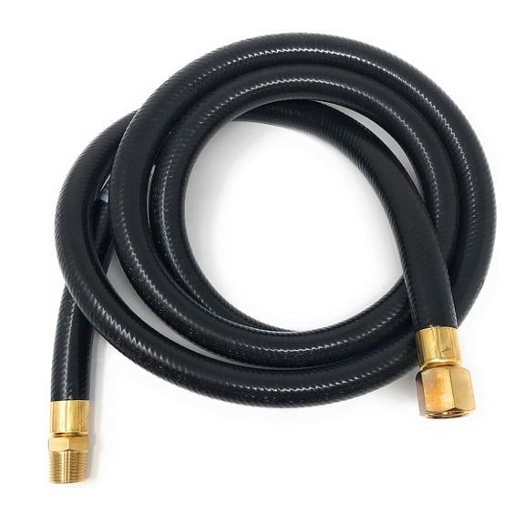6' LP Propane Gas Hose Assembly 3/8" Female Flare Coupling Connector Fitting x 3/8" Male NPT [948-814] High or Low Pressure for LP Gas Tanks RV BBQ Grills Heaters