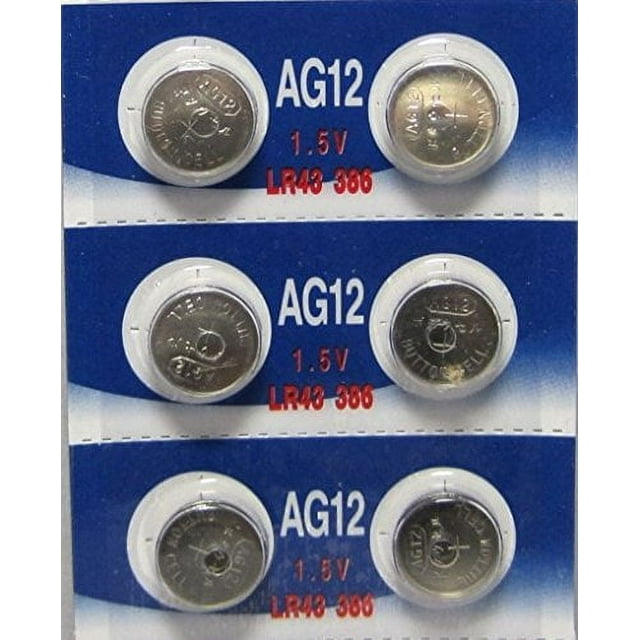 6 LR43 Pedometer Replacement Batteries