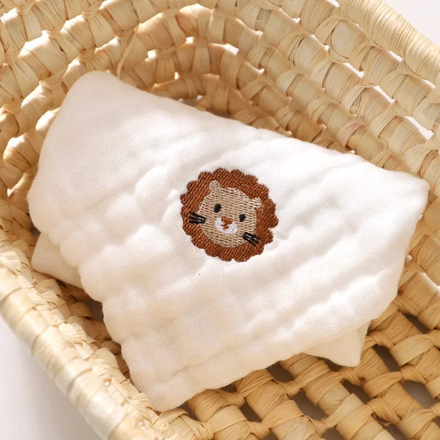 6 Layer Cotton Embroidery Burp Cloth