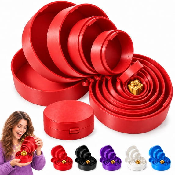6 Layer Nesting Surprise Gift Box, 3D Printed Creative Gift Box, Multi Layer Storage Box for Birthday Party Celebration