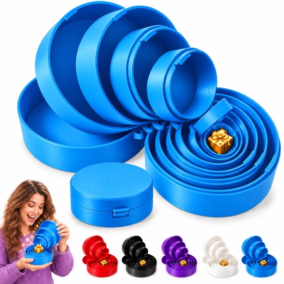 6 Layer Nesting Surprise Gift Box, 3D Printed Creative Gift Box, Multi Layer Storage Box for Birthday Party Celebration