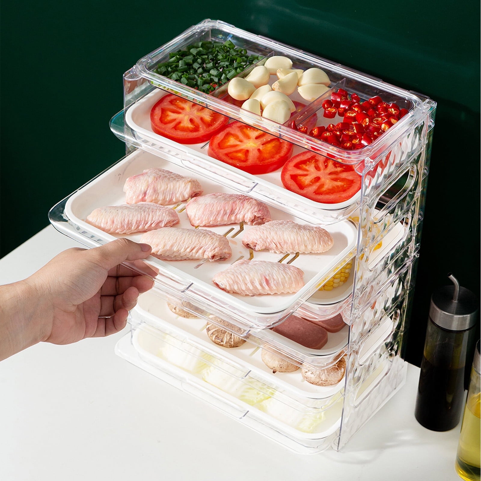 6-Layer Stackable Kitchen Storage Rack | Multi-Function Fruit Vegetable ...